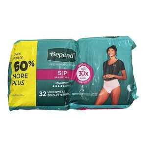 Depend - Fresh Protection Underwear (S/P 32ct) - Maximum Absorbency
